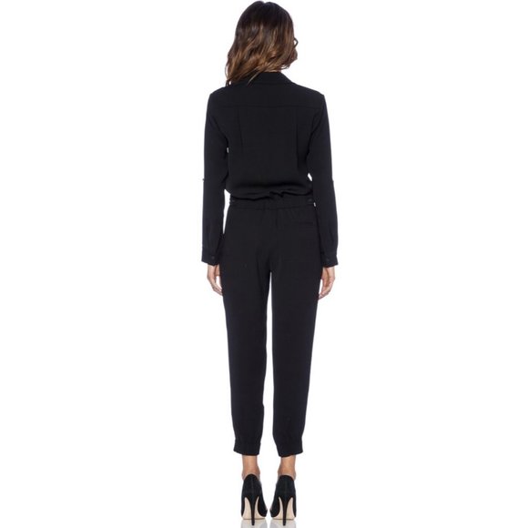 VINCE. Button Down Black Jumpsuit - Picture 3 of 10
